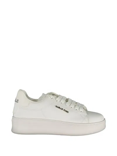 Gaëlle Platform Lace-up Sneakers In White