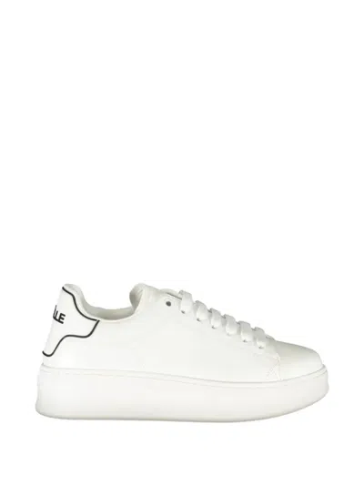 Gaëlle Platform Lace-up Sneakers In White