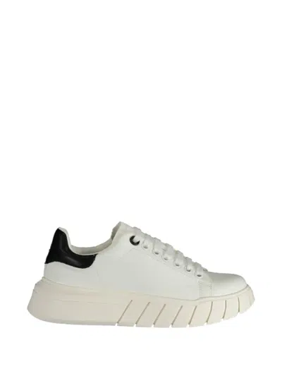 Gaëlle Platform Lace-up Sneakers In White