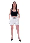 Gaëlle Shorts In Satin Woman Gaelle In White