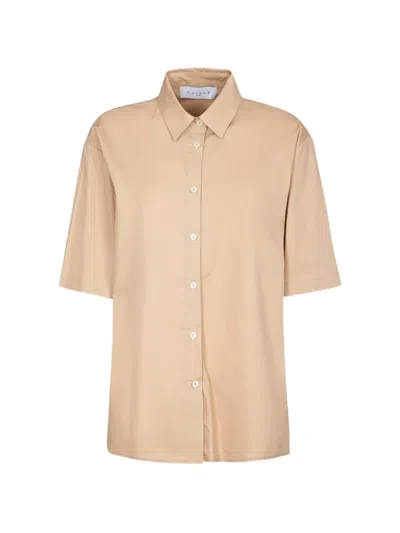 Gaëlle Short-sleeve Cotton Shirt In Pink