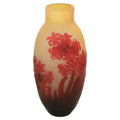 Pre-owned Gaëlle Vase, Sign: Gallé, Style: Jugendstil, Art Nouveau ( Decoration Hyacinths) In Purple