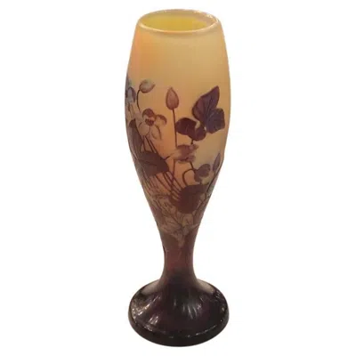 Pre-owned Gaëlle Vase, Sign: Galle, Style: Jugendstil, Art Nouveau, Liberty, 1905 In Brown