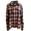 Galleriadele Women's Neutrals Runway Merino Plaid Shirt In Copper In Brown