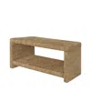 Gallerie Decor Bristol Rectangular Coffee Table In Natural Finish