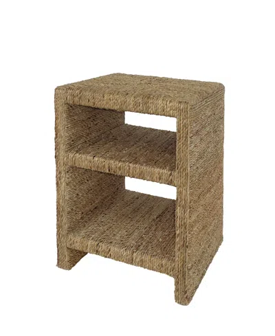 Gallerie Decor Bristol Square Side Table In Natural Finish