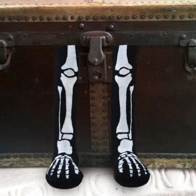 Gallerie Ii 2-piece Decorative Halloween Skeleton Legs In Black