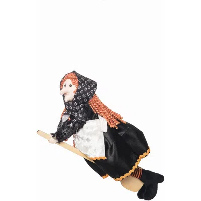 Gallerie Ii 3.54" X 8.26" Decorative Black & Orange Kitchen Apron Witch Cute Halloween Figurine