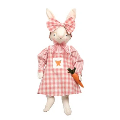 Gallerie Ii Ally Bunny Easter Plaid Dress Gathered Traditions Joe Spencer Soft Figure Figurine W/ Ca In Pink