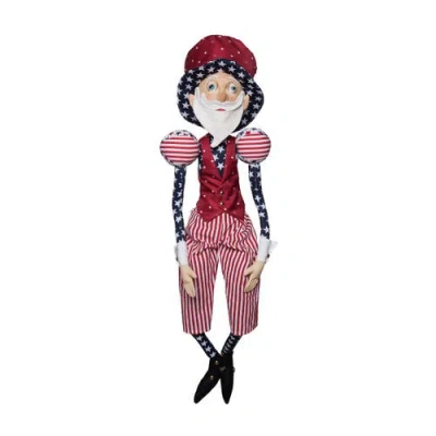 Gallerie Ii Attitus Star 4th Of July Patriotic Gathered Traditions Joe Spencer's Figurine Doll 34" In Red