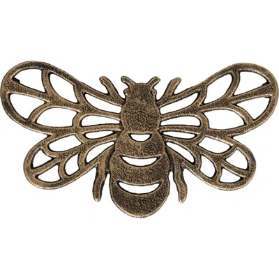 Gallerie Ii Bee Metal Serving Kitchen Trivet 4.65" X 7.87" In Brown