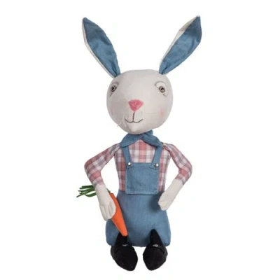 Gallerie Ii Brixton Bunny Spring Gathered Traditions Joe Spencer's Figurine Doll 19" In Blue