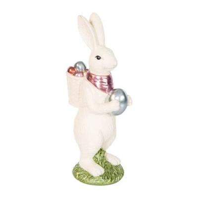 Gallerie Ii Chocolate Medium Easter Rabbit Figurine In White
