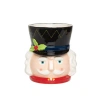 Gallerie Ii Christmas Nutcracker Dolomite Weighted Kitchen Utensil Crock Holder 7.63" In Red