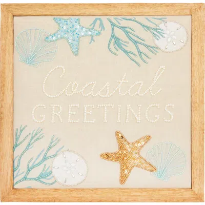 Gallerie Ii Coastal Greetings Shadow Box 12" In Sand