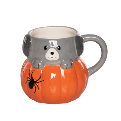 Gallerie Ii Dog Pumpkin Mug In Orange