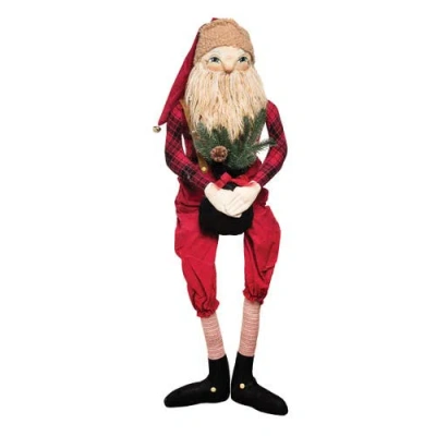 Gallerie Ii Edgarton Santa Joe Spencer Gathered Traditions Christmas Art Doll Figure In Red