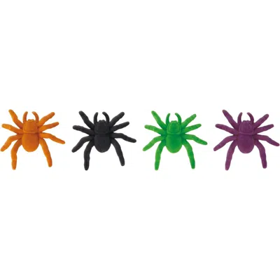 Gallerie Ii Flocked Spider In Box Figurines Assortment Of 12 In Orange