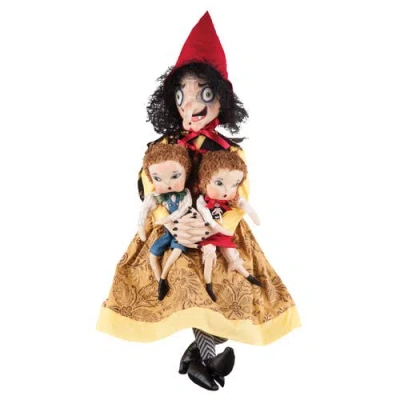 Gallerie Ii Halloween Sadie Old Hag Hansel & Gretel Large Folk Art Doll Figurine 36" In Multi