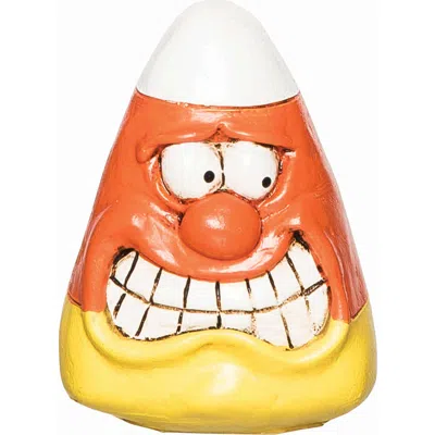 Gallerie Ii Halloween Yikes Scared Face Candy Corn Small Figurine In Yellow