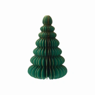 Gallerie Ii Honeycomb Small Paper Tree Figurine In Green