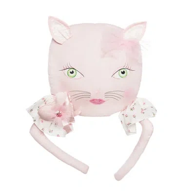 Gallerie Ii Koko Zombinaland Cat With Whiskers Spring Summer Decorative Soft Figurine Pillow In Pink