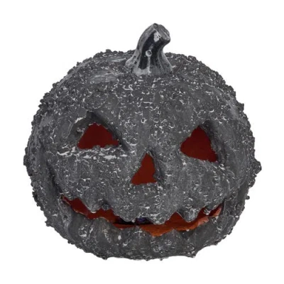 Gallerie Ii Led Jack-o-lantern Figurine In Gray