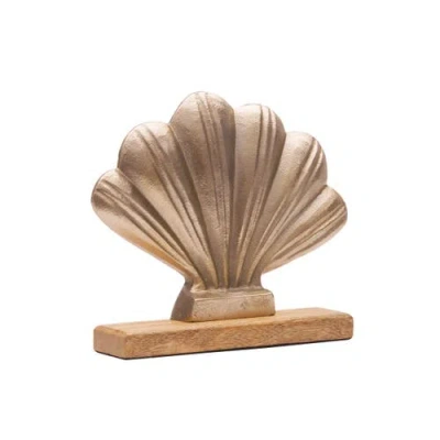 Gallerie Ii Metal Solid Fan Shell Decorative Figurine In Gold