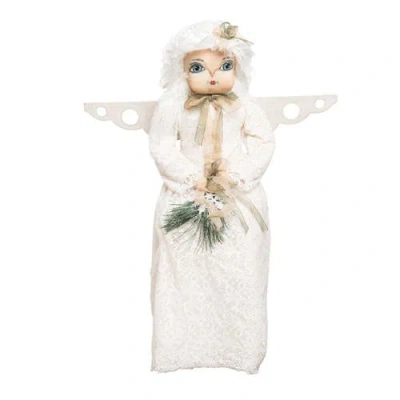 Gallerie Ii Natalie Snow Angel Joe Spencer Gathered Traditions Christmas Art Doll Figure In White