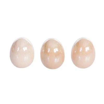 Gallerie Ii Natural Easter Egg Trio Stone Figurines Assortment Of 3 In Brown