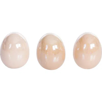 Gallerie Ii Natural Egg Easter Set Of 3 Decorative Figurines In Brown