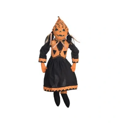 Gallerie Ii Paige Pumpkin Halloween Art Doll Figurine In Multi