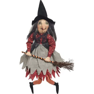 Gallerie Ii Paprika Little Witch Joe Spencer Gathered Traditions Halloween Art Doll Figure In Red