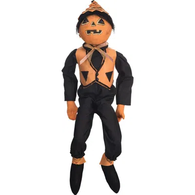 Gallerie Ii Parker Pumpkin Halloween Art Doll Figurine In Multi