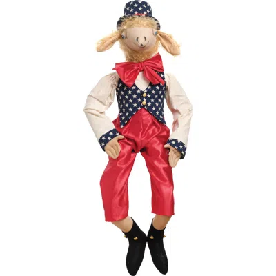 Gallerie Ii Patriotic Gordon  Sheep W/ Stars & Stripes Vest Decorative Figurine In Multi