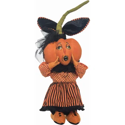 Gallerie Ii Paxtyn Pumpkin Joe Spencer Gathered Traditions Soft Art Doll Fall Autumn Halloween Harve In Orange