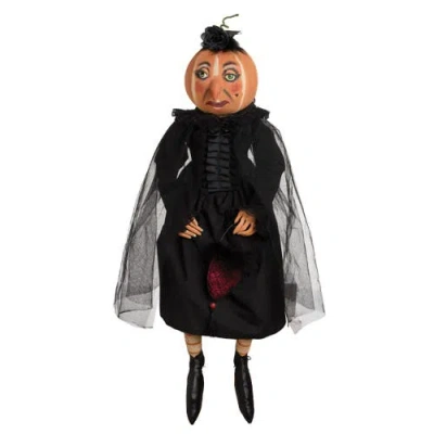 Gallerie Ii Quintessa Pumpkin Witch Halloween Art Doll Figurine In Multi