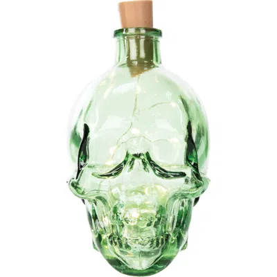 Gallerie Ii Skeleton Decorative Led Halloween Glass Bottle Vial Figurine In Multi
