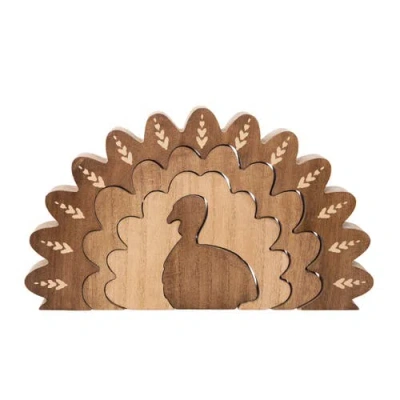 Gallerie Ii Turkey Wooden Puzzle Figurine In Brown