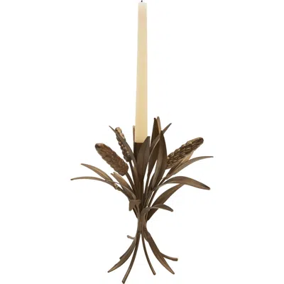Gallerie Ii Wheat Metal Candle Holder In Silver