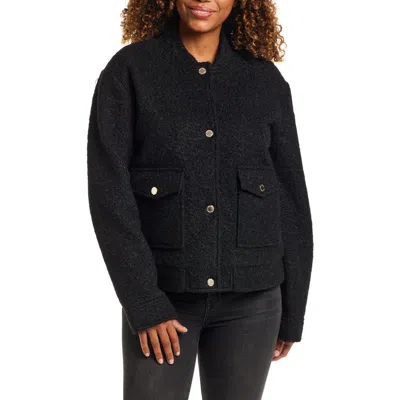 Gallery Bouclé Jacket In Black