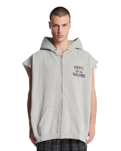 Gallery Department Gray Logo Sleeveless Hoodie