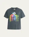 Gallery Department Men's Art Dept Paint Drip Relaxed-fit Graphic T-shirt In Gray