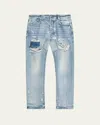 Gallery Department Men's Bowery Denim Patch Repair Jeans In Blue
