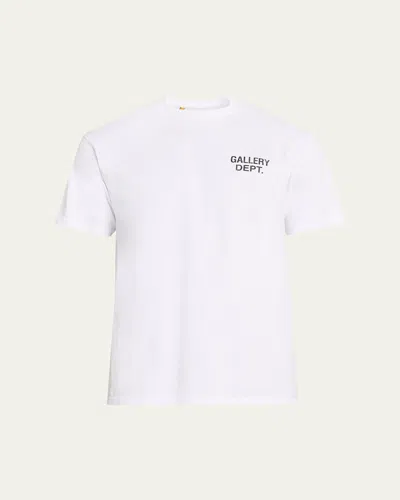 Gallery Department Men's Cotton Jersey Logo-back Crewneck T-shirt In White