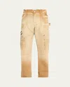 Gallery Department Men's Distressed Canvas Carpenter Pants In Tan