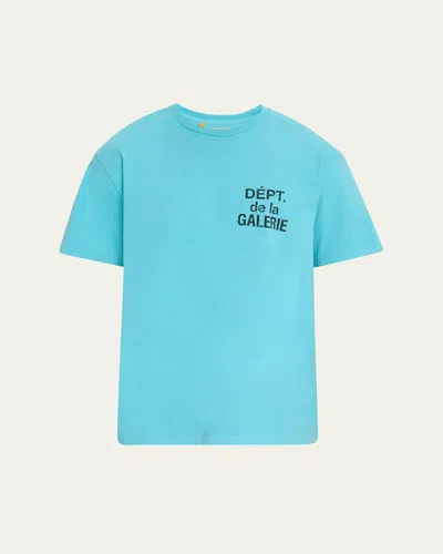 Gallery Department Men's Jersey Logo T-shirt In Lt Teal