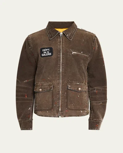 Gallery Department Men's Painted Canvas Workwear Jacket In Brown