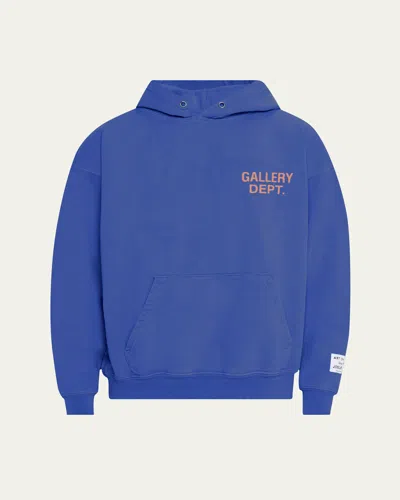Gallery Department Men's Terry 90s Logo Hoodie In Blue