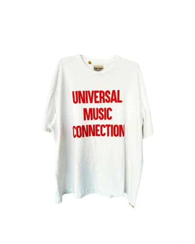 Pre-owned Gallery Dept. . Universal Music Connection Graphic T-shirt In White